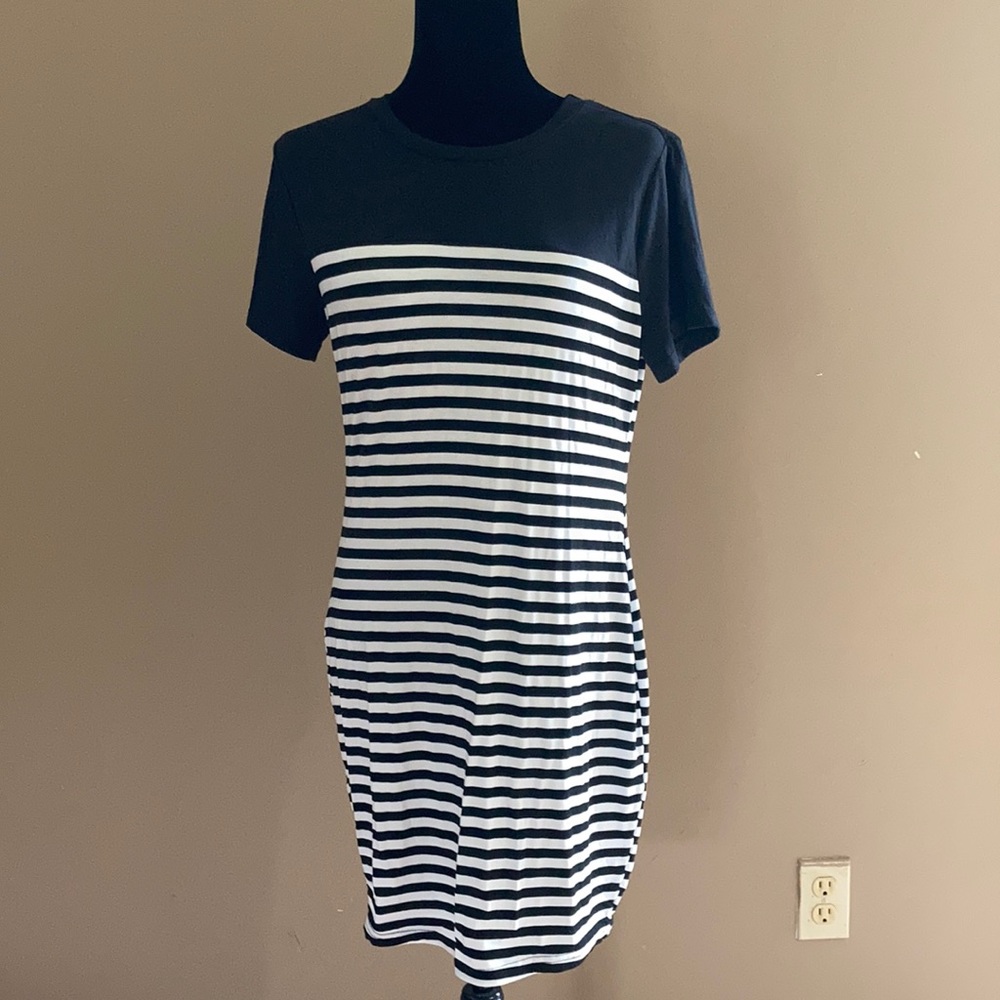 SHEIN Striped T-Shirt Dress (0XL)